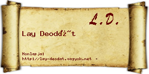 Lay Deodát névjegykártya
